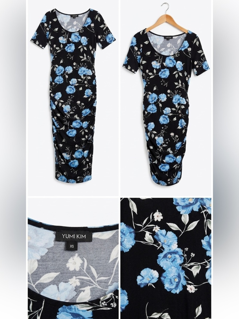 Yumi Kim Black & White Floral Slip Dress